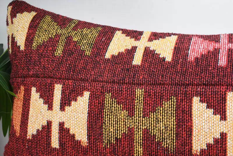 Cushion, Decorative Bolster Cushion Case, 16x43 Green Pillow Sham, Handmade Kilim Cushion, Turkish Kilim Pillow, Pet Pillow, Throw Kilim Pillow - 2