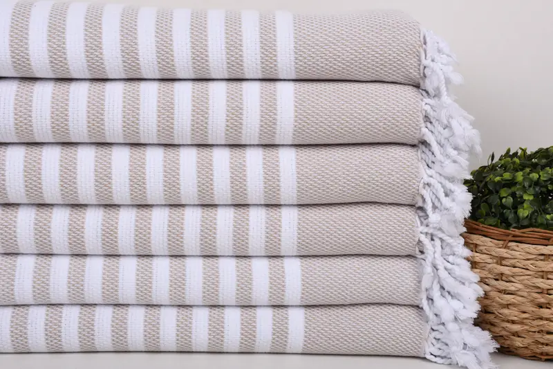 68x40 Cotton Striped Towel, Bachelorette Party Gift, Lightweight towel, Beach Theme Bachelorette Party Gifts, Bridal Shower Gifts, Wedding Gift - 3