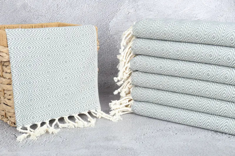 Turkish Tea Towel, Gift For Him, 36x18 Cotton Zigzag Diamond Towel, Turkish Towel Hand Towel, Bridesmaid Gifts, Bridal Shower Gift, Halloween Gifts - 3