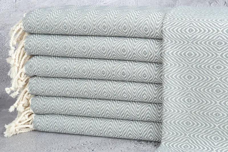 Turkish Tea Towel, Gift For Him, 36x18 Cotton Zigzag Diamond Towel, Turkish Towel Hand Towel, Bridesmaid Gifts, Bridal Shower Gift, Halloween Gifts - 1