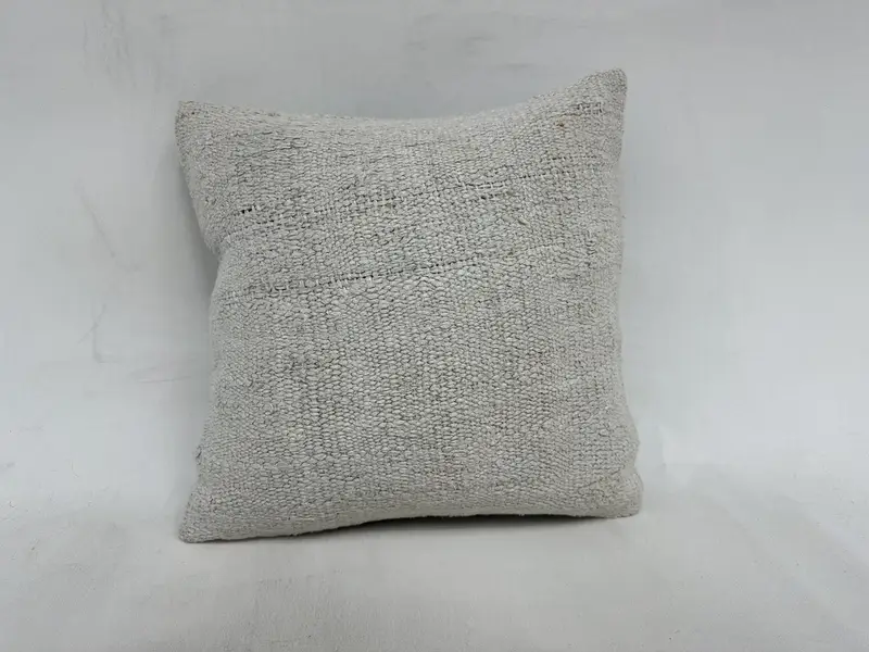 Cushion, Patio Pillow, Tribal Pillow Sham, Boho Pillow Sham Cover, Vintage Kilim Throw Pillow, 16x16 White Cushion Case, Pillow for Sofa - 1