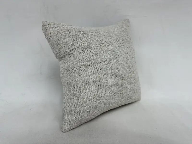 Cushion, Patio Pillow, Tribal Pillow Sham, Boho Pillow Sham Cover, Vintage Kilim Throw Pillow, 16x16 White Cushion Case, Pillow for Sofa - 3