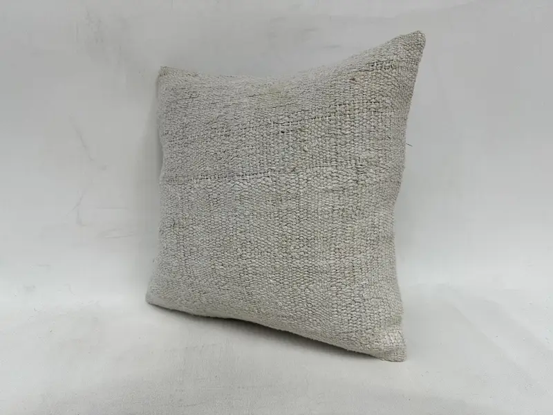 Cushion, Patio Pillow, Tribal Pillow Sham, Boho Pillow Sham Cover, Vintage Kilim Throw Pillow, 16x16 White Cushion Case, Pillow for Sofa - 4