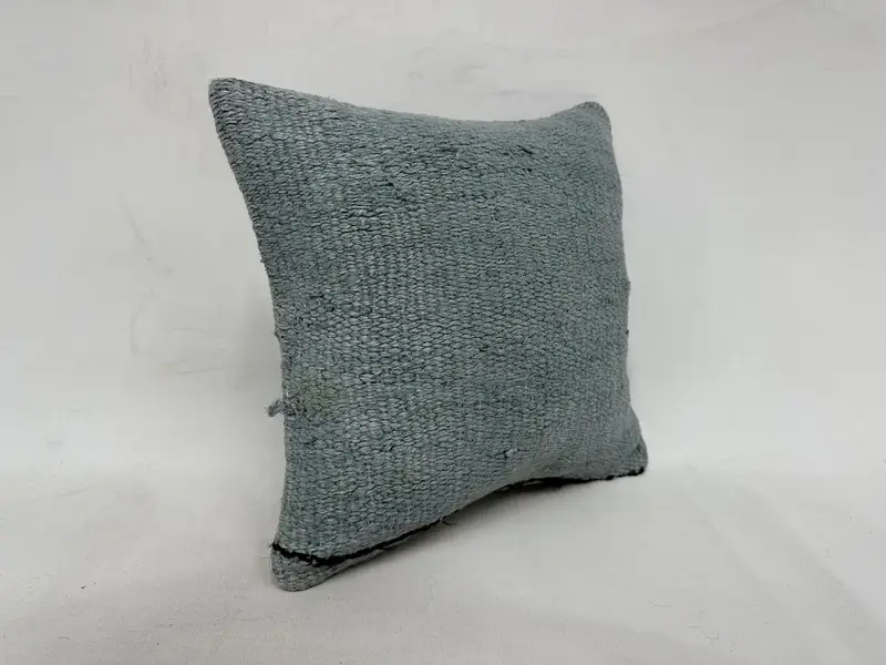 Vintage Pillow, Handmade Pillow Cover, Bright Pillow Case, Vintage Kilim Pillow, Kilim Cushion Sham, 16x16 Gray Cushion, Pillow Cover - 3