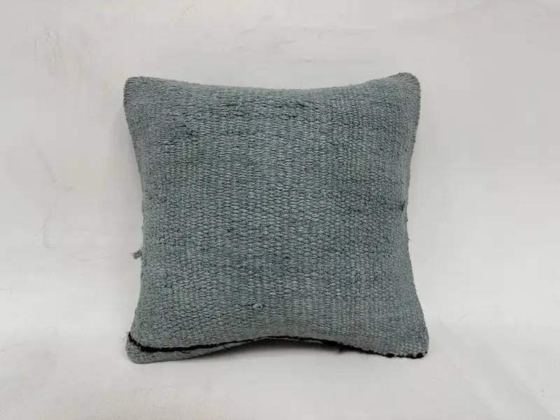 Vintage Pillow, Handmade Pillow Cover, Bright Pillow Case, Vintage Kilim Pillow, Kilim Cushion Sham, 16x16 Gray Cushion, Pillow Cover - 1