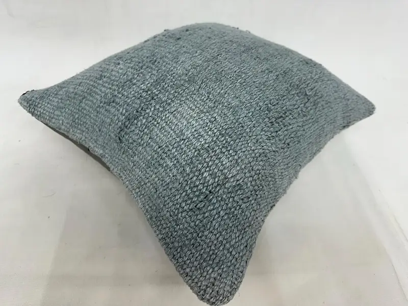Vintage Pillow, Handmade Pillow Cover, Bright Pillow Case, Vintage Kilim Pillow, Kilim Cushion Sham, 16x16 Gray Cushion, Pillow Cover - 6