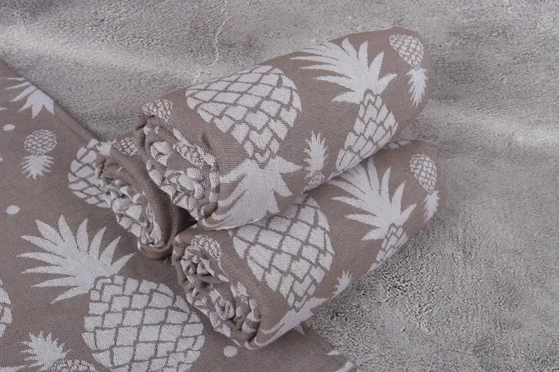 Anniversary Gift For Her, Best Friend Gift, Turkish beach towel, Large Turkish Towel, 70x36 Cotton Pineapple Design Towel, Custom Towel Beach - 8