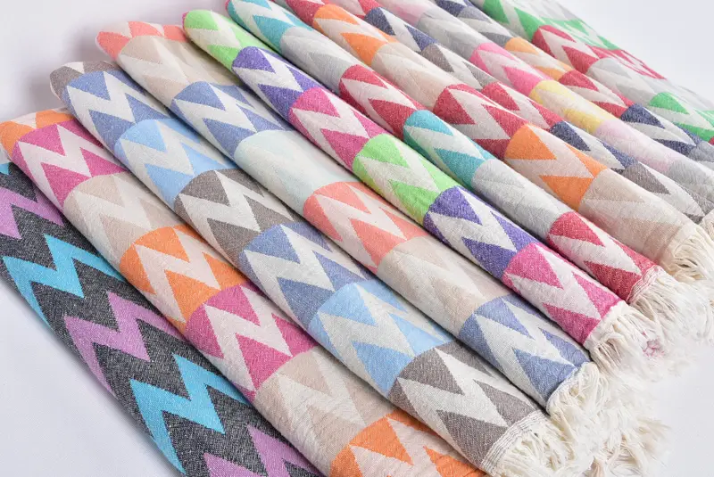Bridesmaid Gift Towel, 70x40 Cotton Zigzag Design Towel, Spa Towel, Travel towel, Summer Gift Ideas, Halloween Gifts, Towel With Name, Custom Gift - 6
