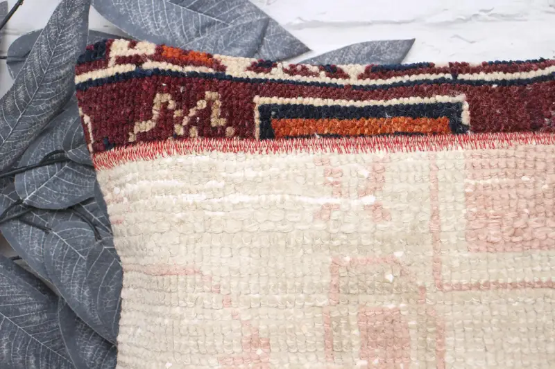 Aesthetic Cushion, Cushion Case, Interior Designer Pillow, Vintage Kilim Throw Pillow, Kilim Pillow Cover, 12x24 Beige Pillow Sham - 2