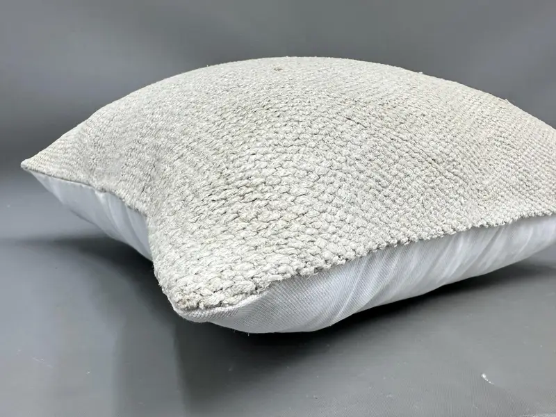 Interior Designer Pillow, Kilim Cushion Sham, 24x24 White Pillow Cover, Pillow Cover, Sofa Cushion, Pillow for Couch, Neutral Cushion Case - 6