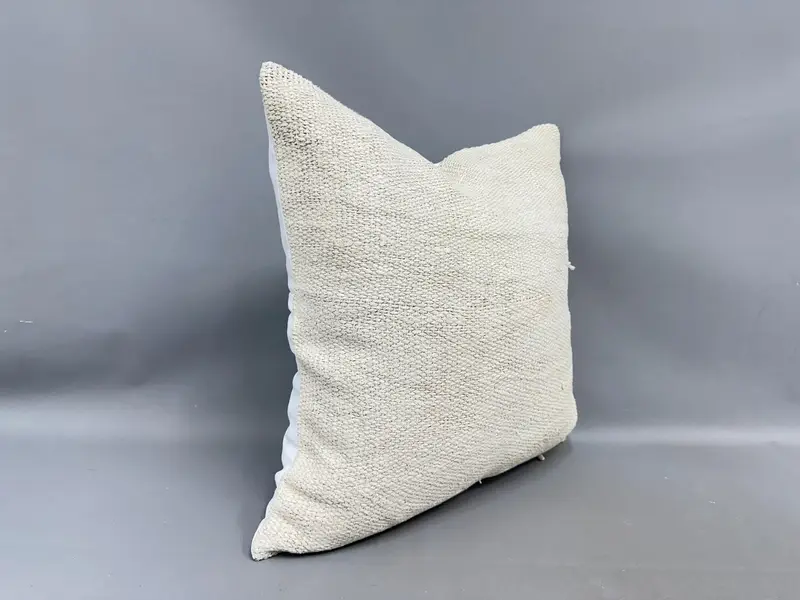 Interior Designer Pillow, Kilim Cushion Sham, 24x24 White Pillow Cover, Pillow Cover, Sofa Cushion, Pillow for Couch, Neutral Cushion Case - 2