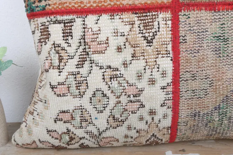 Anatolian Cushion Case, Ethnic Pillow, Pillow for Couch, Pillow for Sofa, 24x24 Beige Cushion Case, Boho Pillow Sham Cover, Cushion Cover - 3