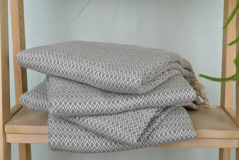 Wedding Towel, Personalized Gift, Wedding Favors, Organic cotton Turkish peshtemal towel, Absorbent towel, Handmade Gift, 70x40 Cotton Diamond Towel - 7