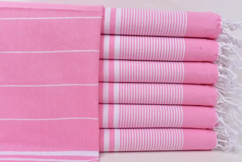 Personalized Kitchen Towel Custom Pink Striped Towel 24x40 Inches