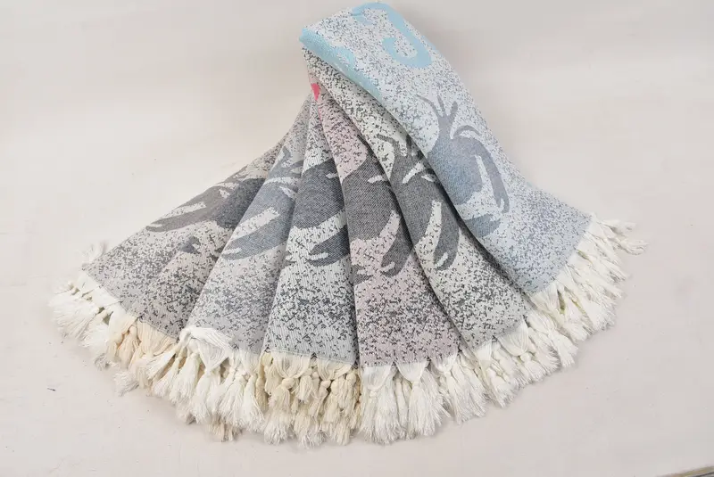 Holiday Towel, Peshtemal Towel, Wedding Gifts Towel, 70x40 Cotton Lighthouse Patterned Towel, Bath towel, Customized Towels, Turkish beach towel - 4