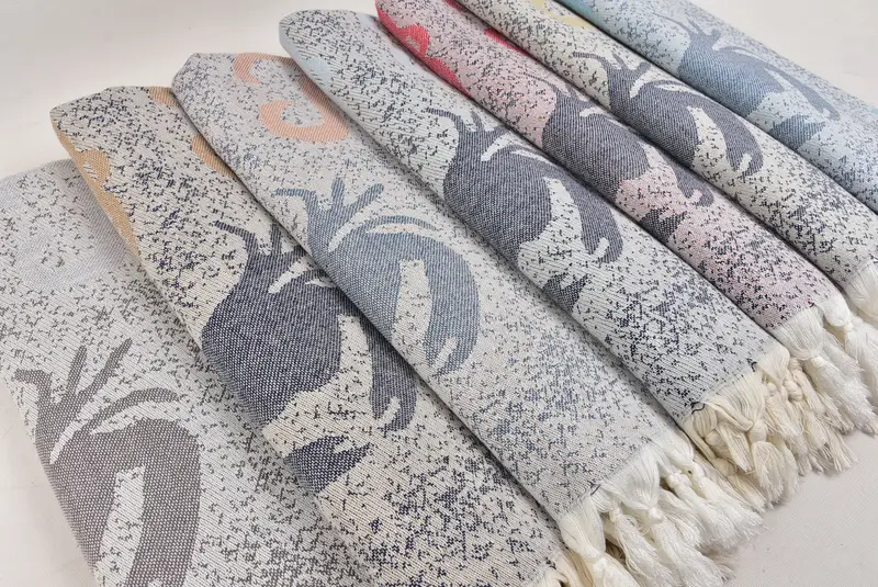 Holiday Towel, Peshtemal Towel, Wedding Gifts Towel, 70x40 Cotton Lighthouse Patterned Towel, Bath towel, Customized Towels, Turkish beach towel - 6