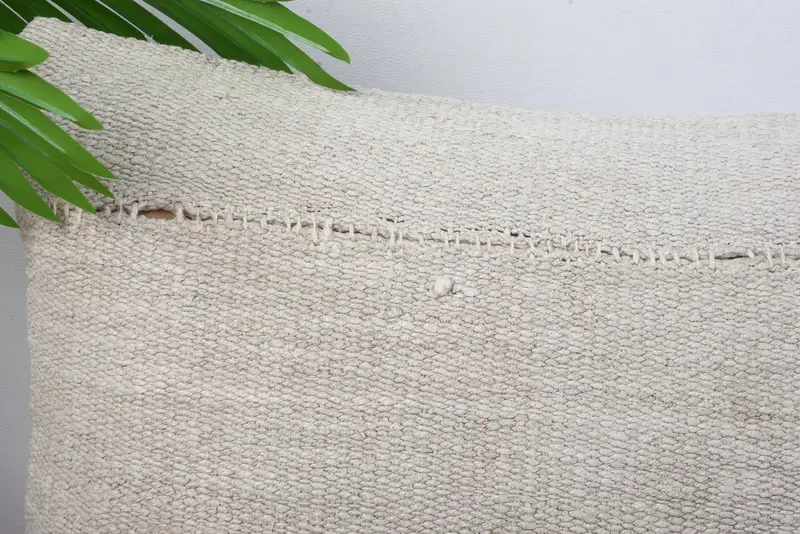 Throw Kilim Pillow, Rustic Pillow, Kilim Pillow Cover, Bolster Throw Pillow Cover, 12x20 Beige Cushion Case, Kilim Pillow, Pillow Sham - 2