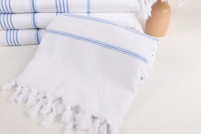 Turkish beach towel, Fouta towel, Hammam towel, Turkish Bath Towel USA, 68x36 Cotton Striped Terry Towel, Friends Beach Towel, Bridal Party Gifts - 4