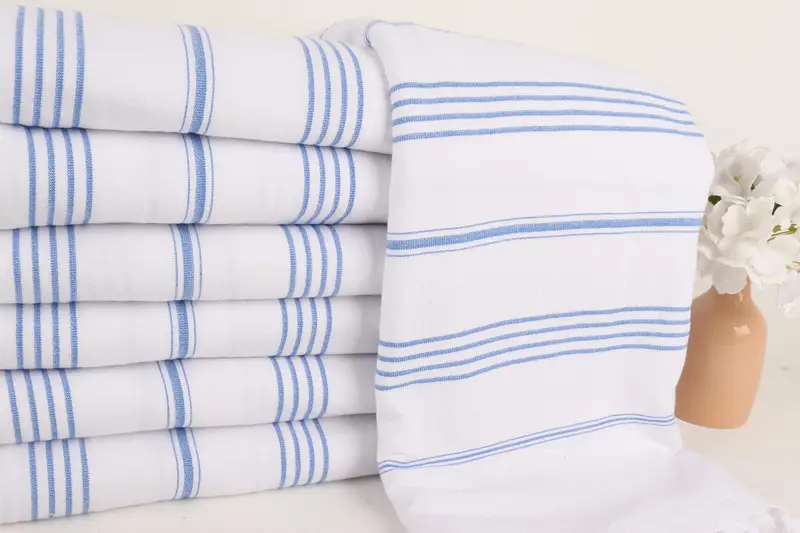 Turkish beach towel, Fouta towel, Hammam towel, Turkish Bath Towel USA, 68x36 Cotton Striped Terry Towel, Friends Beach Towel, Bridal Party Gifts - 2