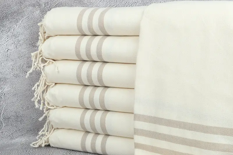 Yoga Towel, Bride Gift, Custom Wedding Towel, Pool Towels, Custom Towel, 70x40 Cotton Striped Towel, Lightweight Turkish towel, Lightweight towel - 1