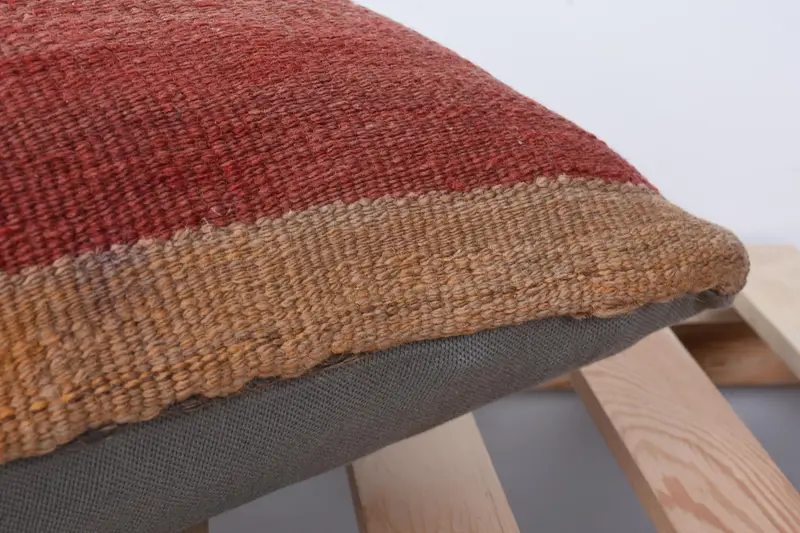 Rustic Pillow Cover, 12x24 Red Pillow Sham, Vintage Kilim Pillow, Cushion, Garden Cushion, Home Decor Pillow, Antique Pillows, Pet Cushion Case - 7