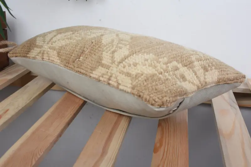 Home Decor Pillow, 8x16 Brown Cushion Cover, Handmade Kilim Cushion, Farmhouse Pillow Sham, Pillow for Couch, Pillow Case - 6