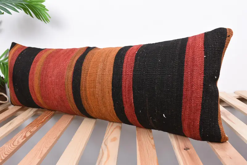 Interior Designer Pillow, Handmade Kilim Cushion, Home Decor Pillow, 12x36 Red Pillow Case, Car Cushion Case, Cushion Case, Garden Cushion Case - 5