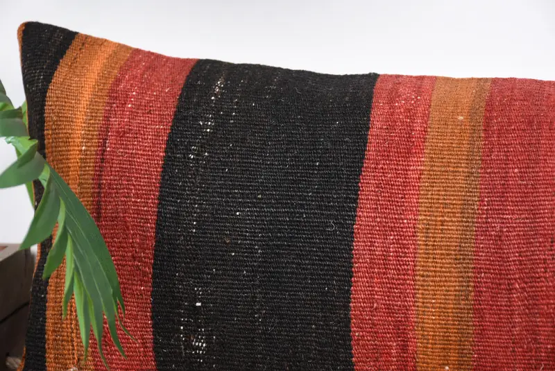 Interior Designer Pillow, Handmade Kilim Cushion, Home Decor Pillow, 12x36 Red Pillow Case, Car Cushion Case, Cushion Case, Garden Cushion Case - 2