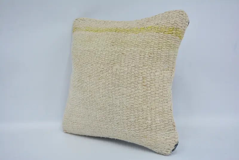 12x12 Beige Pillow, Kilim Pillow, Turkish Corner Pillow Sham, Antique Pillows, Vintage Kilim Pillow, Indoor Cushion Cover, Cushion Cover - 4
