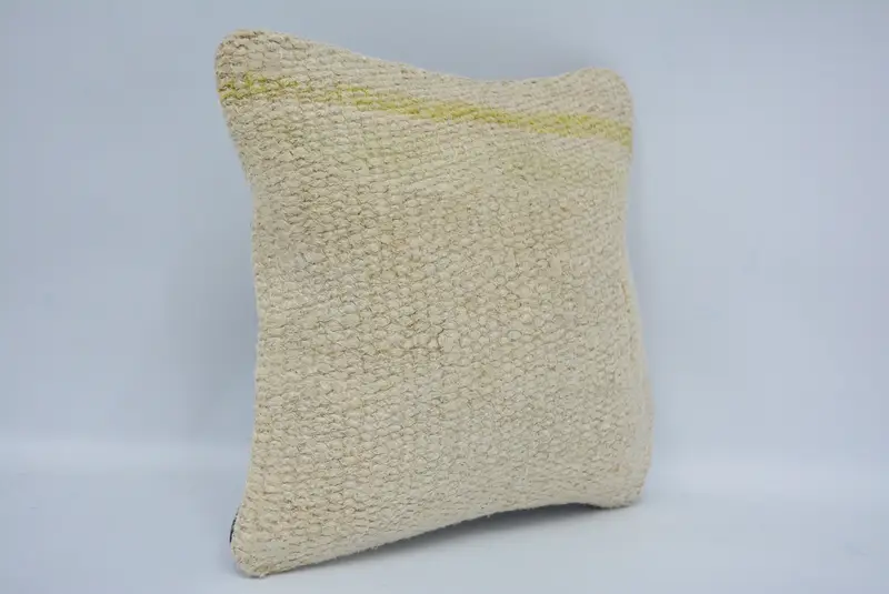 12x12 Beige Pillow, Kilim Pillow, Turkish Corner Pillow Sham, Antique Pillows, Vintage Kilim Pillow, Indoor Cushion Cover, Cushion Cover - 3