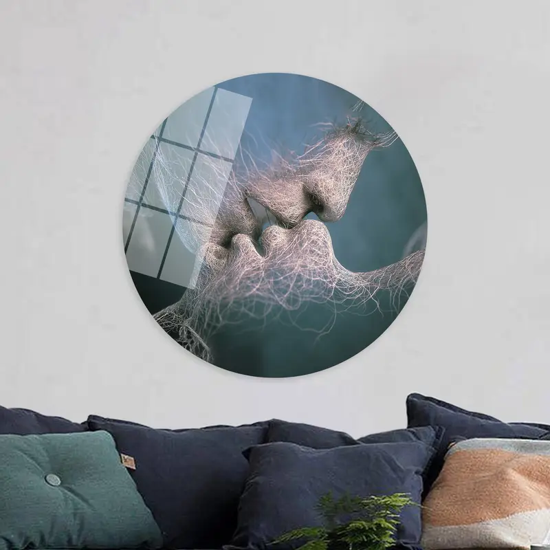 Modern Abstract Canvas: Sensual Couple Lover Valentine's Gift