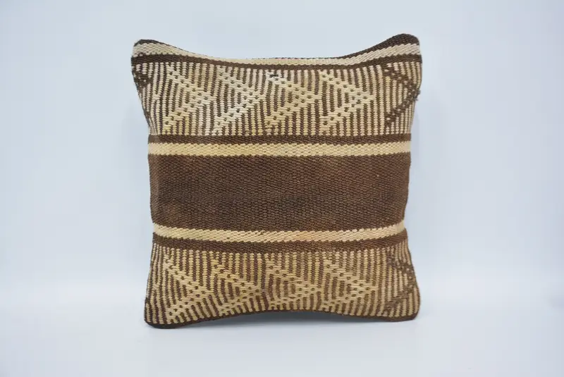 14x14 Beige Pillow, Boho Pillow, Bohemian Cushion Cushion Cover, Boho Pillow Sham Cover, Comfy Throw Pillow Cover, Cushion Cover, Gift Pillow - 1