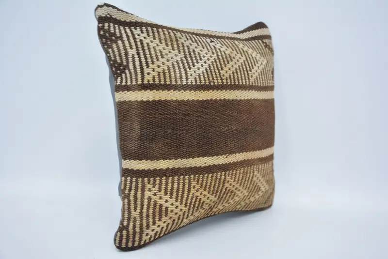 14x14 Beige Pillow, Boho Pillow, Bohemian Cushion Cushion Cover, Boho Pillow Sham Cover, Comfy Throw Pillow Cover, Cushion Cover, Gift Pillow - 3
