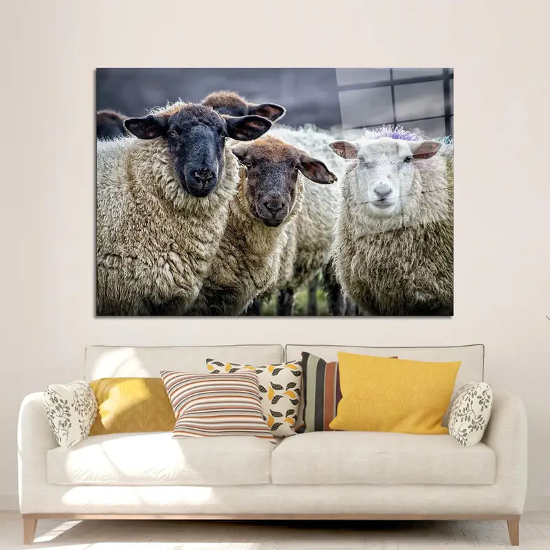 Elegantes bedrucktes Bauernhausglas: Moderner Charme für rustikales Dekor