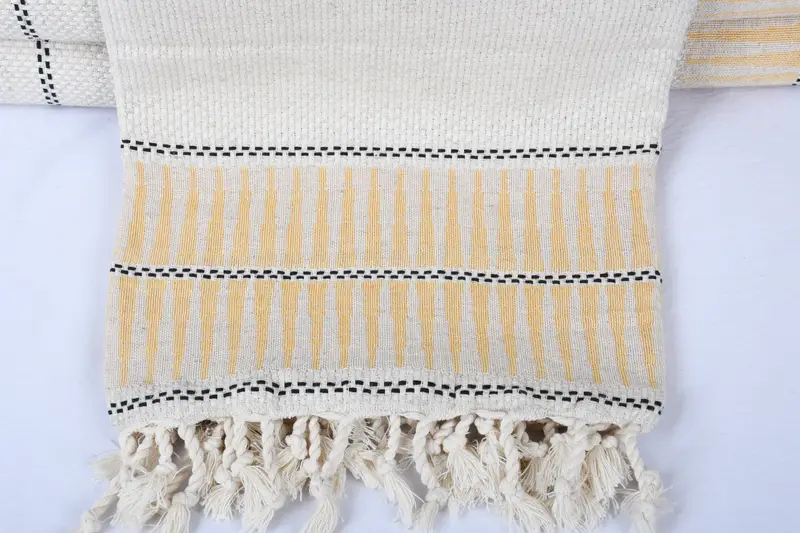 104x96 Cotton Striped Towel, Woven Throw Blanket, Oversized Beach Towel, Quenn Bedspread, Organic Beach Blanket, Throw Blanket Couch, Tablecloth - 2