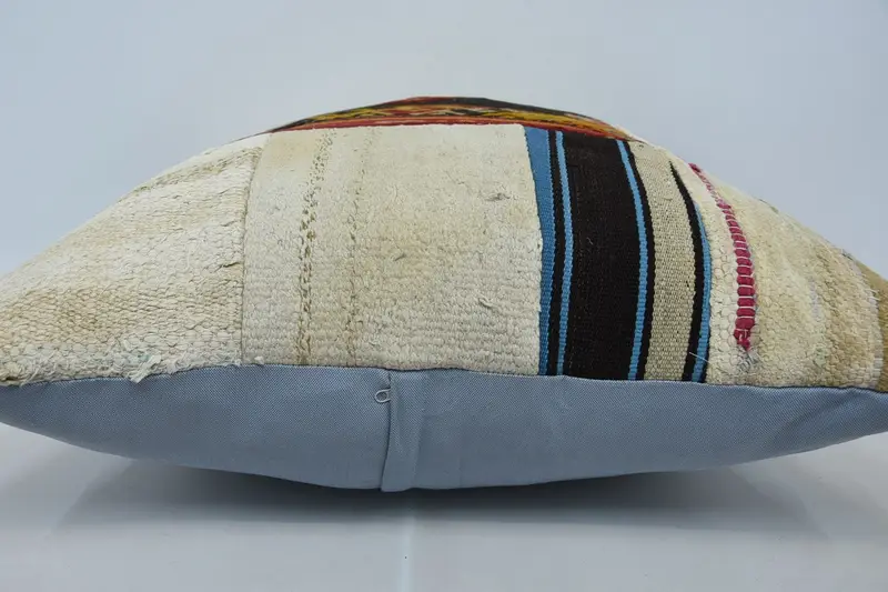 Boho Pillow, Gift Pillow, Handmade Pillow Cover, Vintage Pillow, Couch Cushion Case, 28x28 Beige Pillow Cover, Pillow Cover - 5