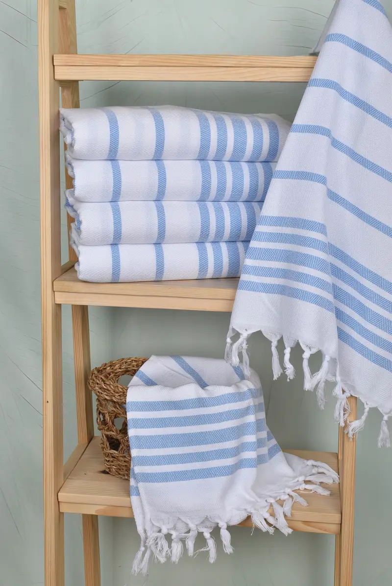 Bathroom Towels, Turkish Towel, Beach Bachelorette Party Decorations, 36x24 Cotton Herringbone Towel, Monogrammed Hand Towel, Monogram Hand Towel - 3