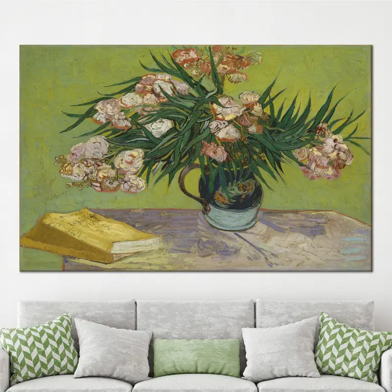 モダンなゴッホの花のキャンバス: トレンディ、芸術的、活気に満ちた