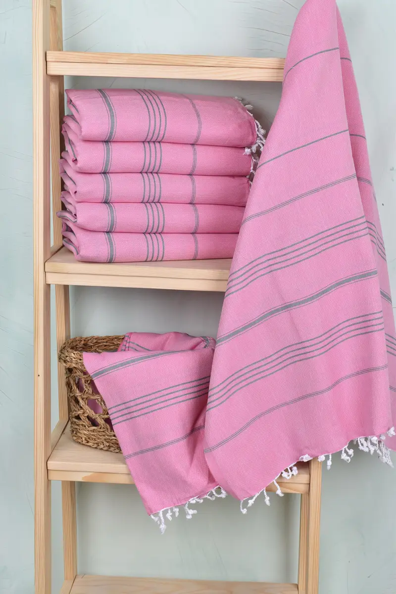 Hammam towel, Gift For Her, Yoga Towel, Grandma Gift, Valentines Day Gift For Her, Custom Wedding Gift, Decorative Towel, 70x40 Cotton Striped Towel - 3