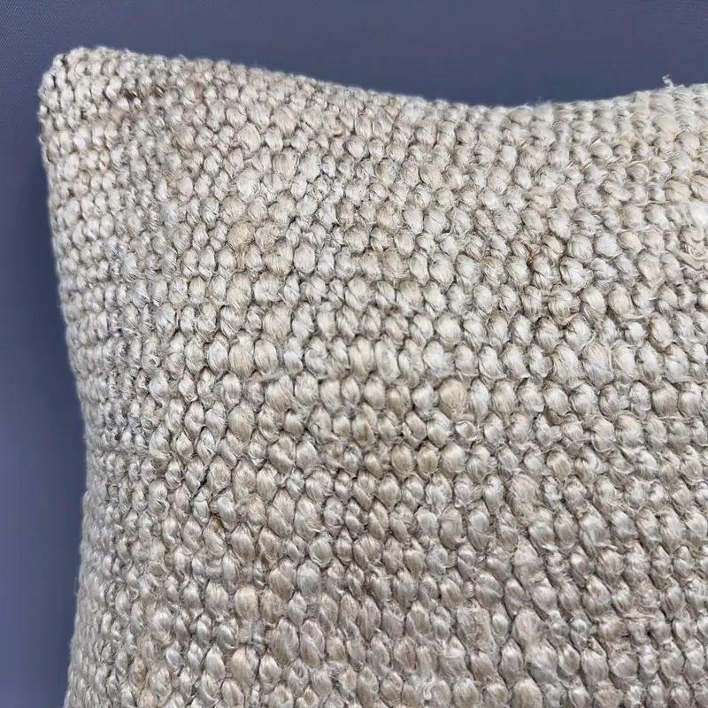Kilim Pillow, Cushion, 12x12 Beige Pillow Sham, Nomadic Pillow Cover, Sofa Bolster Pillow Case, Boho Pillow, Interior Designer Pillow - 5