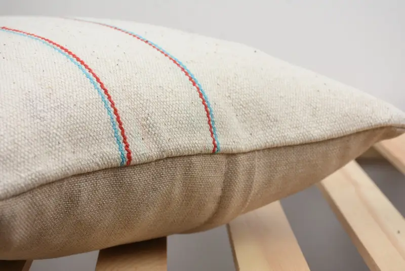 Throw Kilim Pillow, Nautical Throw Pillow Cover, Kilim Cushion Sham, Bench Cushion Case, Vintage Kilim Pillow, Cushion, 14x14 White Cushion Case - 5