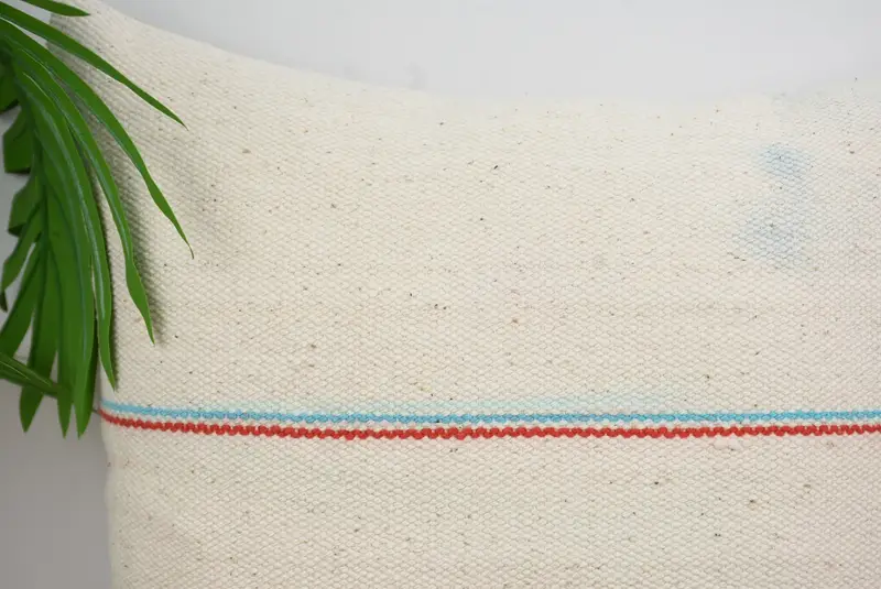 Throw Kilim Pillow, Nautical Throw Pillow Cover, Kilim Cushion Sham, Bench Cushion Case, Vintage Kilim Pillow, Cushion, 14x14 White Cushion Case - 2