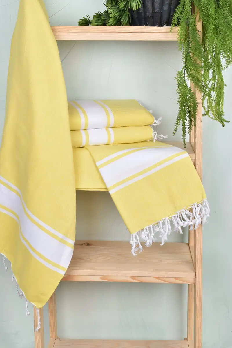Sand-free towel, Sand-resistant towel, 70x40 Cotton Striped Towel, Housewarming Gift, Luxury Turkish Bath Towel, Gift Boxes Towel, Quick-dry towel - 6