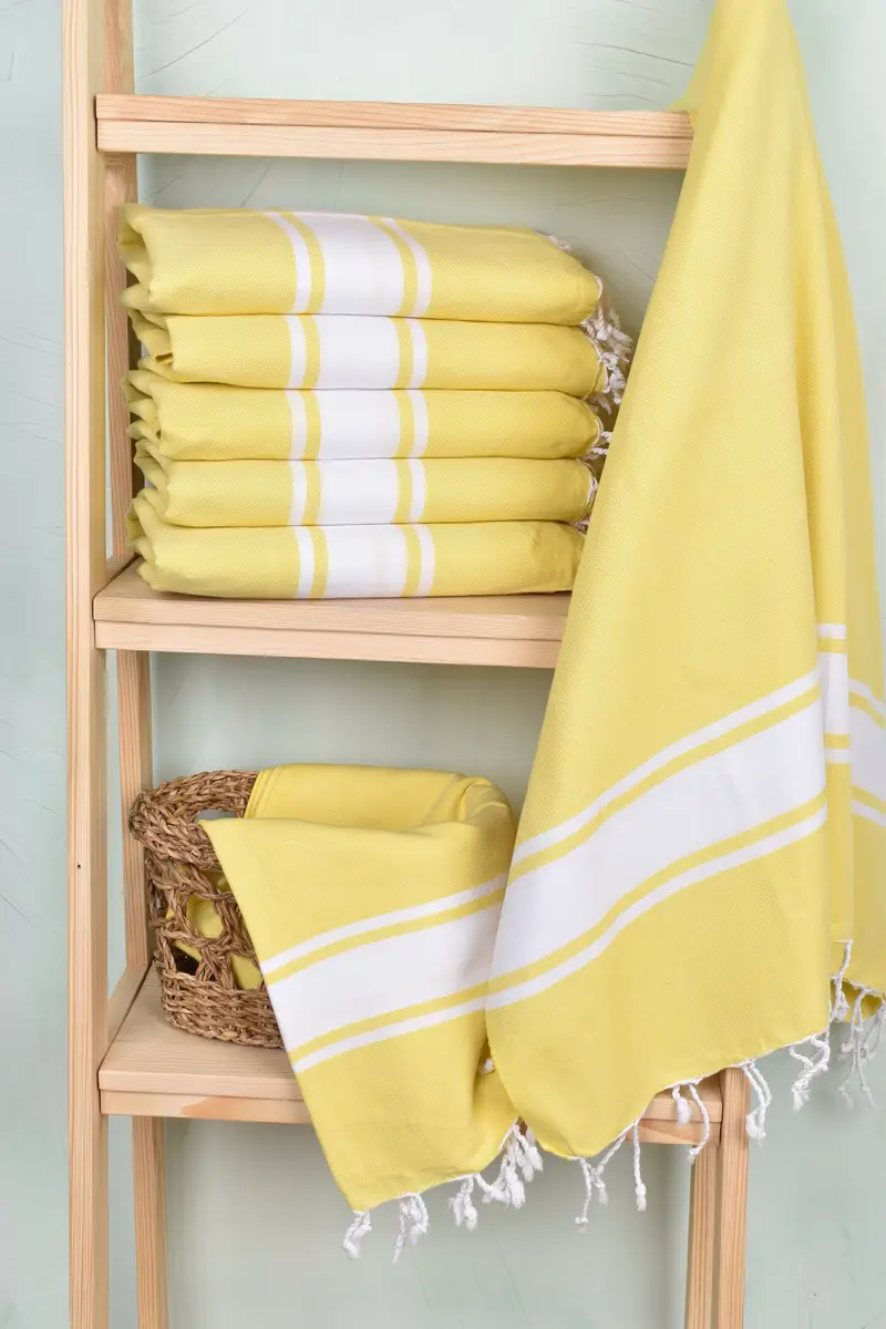 Sand-free towel, Sand-resistant towel, 70x40 Cotton Striped Towel, Housewarming Gift, Luxury Turkish Bath Towel, Gift Boxes Towel, Quick-dry towel - 3