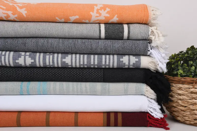 Organic towel, Bride Gift, Best Wedding Gift, Beach Theme Wedding Gift, Bridal Shower Gift, Turkish towel, 70x40 Cotton Set of 8 Towel, Guest Towel - 2