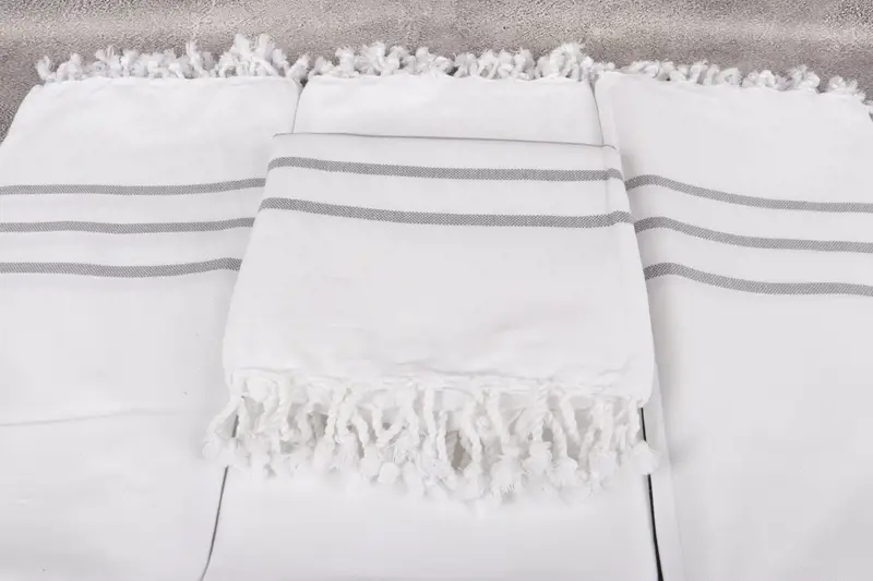 Quick-dry peshtemal, Absorbent Turkish towel, Turkish bath towel, Family Gift, Bachelorette Party Items, 70x40 Cotton Striped Towel, Monogram Towels - 4