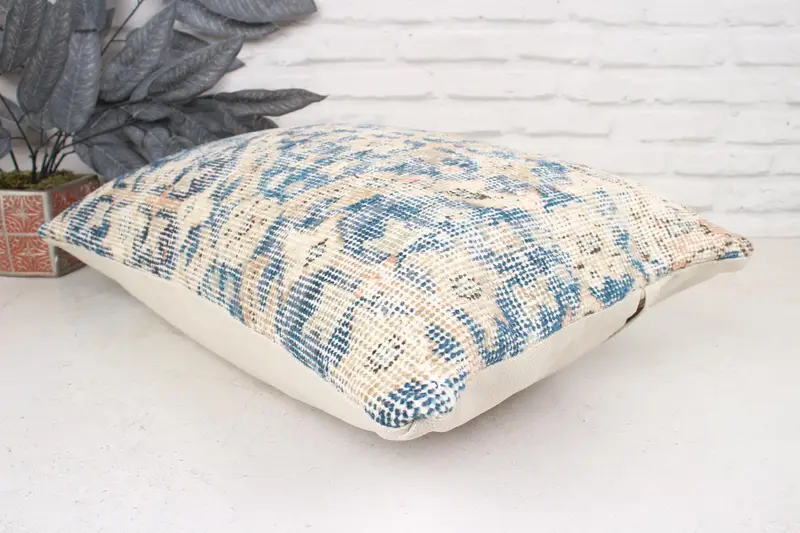 Aztec Pillow Case, Oriental Pillow Case, Pillow for Sofa, 16x24 Beige Pillow Sham, Pillow, Handmade Kilim Cushion, Kilim Cushion Sham - 6