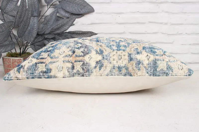 Aztec Pillow Case, Oriental Pillow Case, Pillow for Sofa, 16x24 Beige Pillow Sham, Pillow, Handmade Kilim Cushion, Kilim Cushion Sham - 5