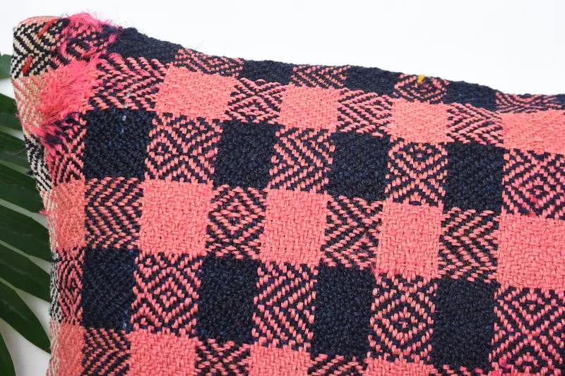 Pillow for Sofa, Handmade Kilim Cushion, Sofa Bolster Cushion Cover, Pillow Case, Sustainable Cushion, 14x14 Pink Cushion Case, Vintage Pillow - 2