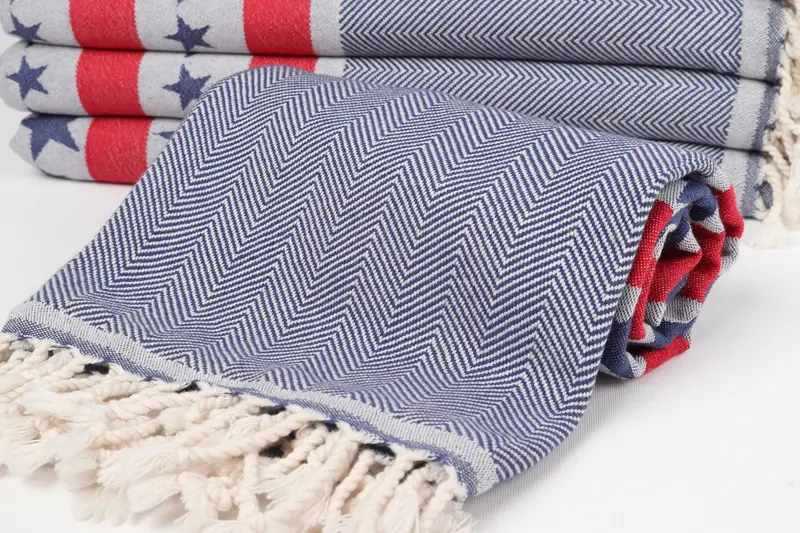 Personalized Wedding Gift For Couple, Bridesmaid Gift, 68x36 Cotton Striped Towel, Travel towel, Beach Towel Gift, Embroidered Beach Towel - 5